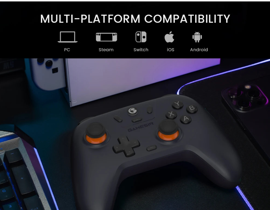 Colorful Wireless Game Controller - Black