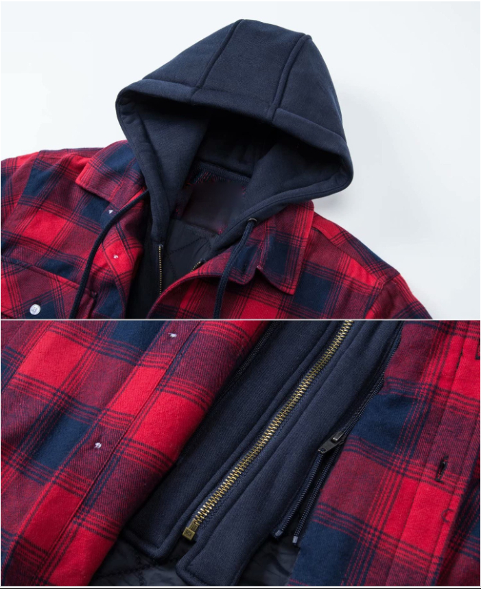 Quilted Lined Flannel Shirt Jacket Image 5