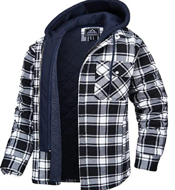 Quilted Lined Flannel Shirt Jacket Image 9
