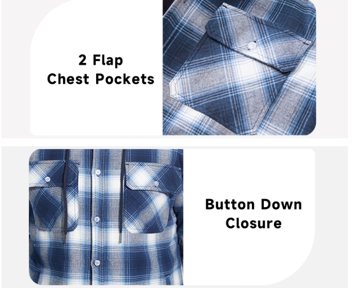 Quilted Lined Flannel Shirt Jacket Image 4