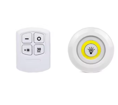 Dimmable LED Under Cabinet Light with Remote Control Stick-On Touch Tap Lamp for Cupboards Wardrobe Tap Led Lights with Remote image