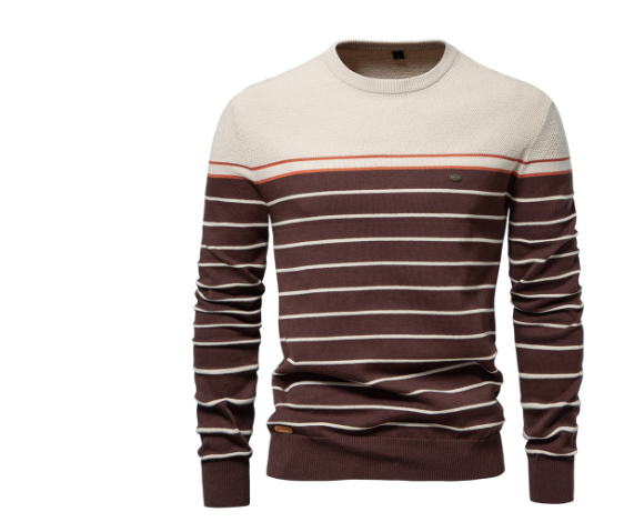 Atlantic Stripe Cotton Sweater | Ponty
