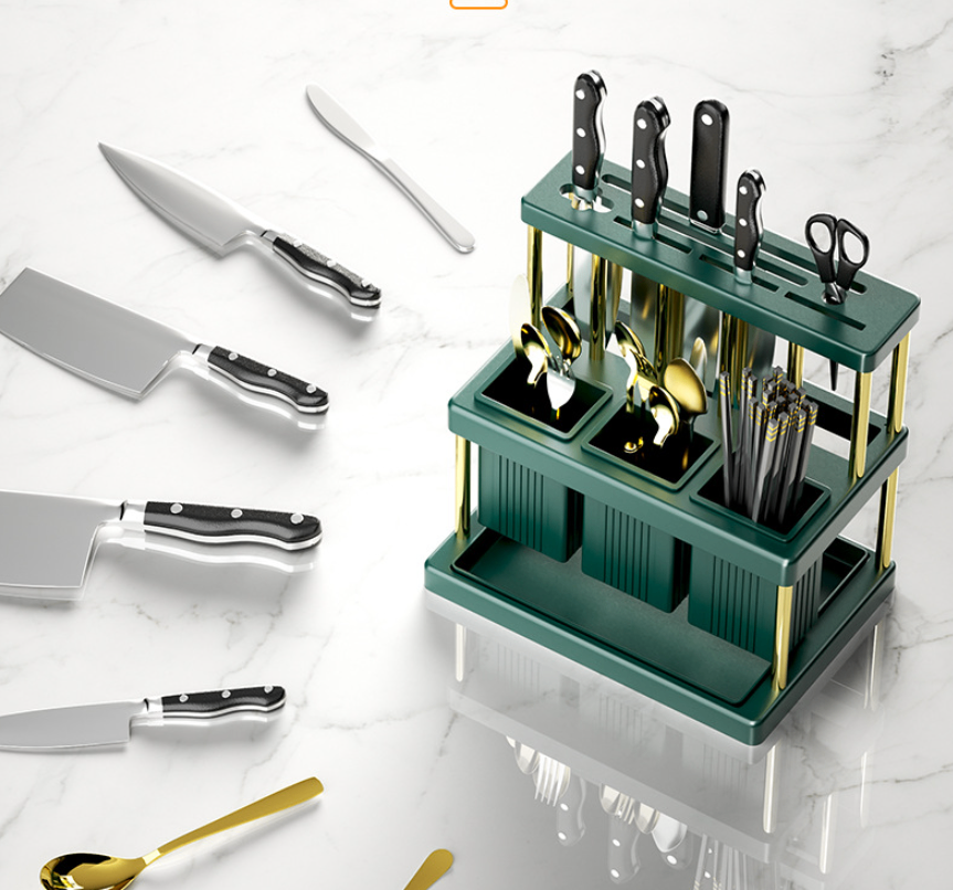 Drainage kitchen utensil holder