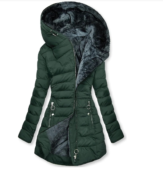 Molly™ Quiltad vinterjacka med plyschfoder