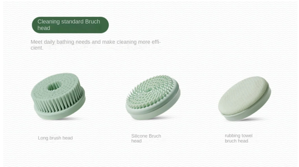 Double handle electric bath brush rotating multifunctional bath brush