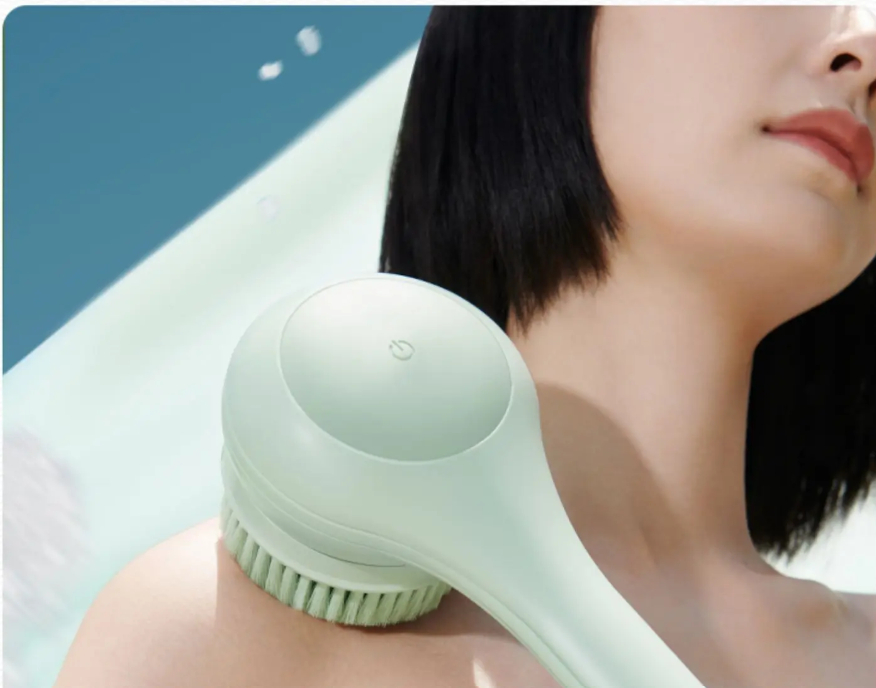 Double handle electric bath brush rotating multifunctional bath brush