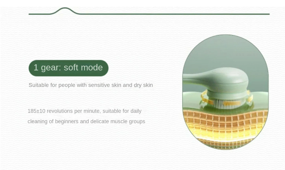 Double handle electric bath brush rotating multifunctional bath brush