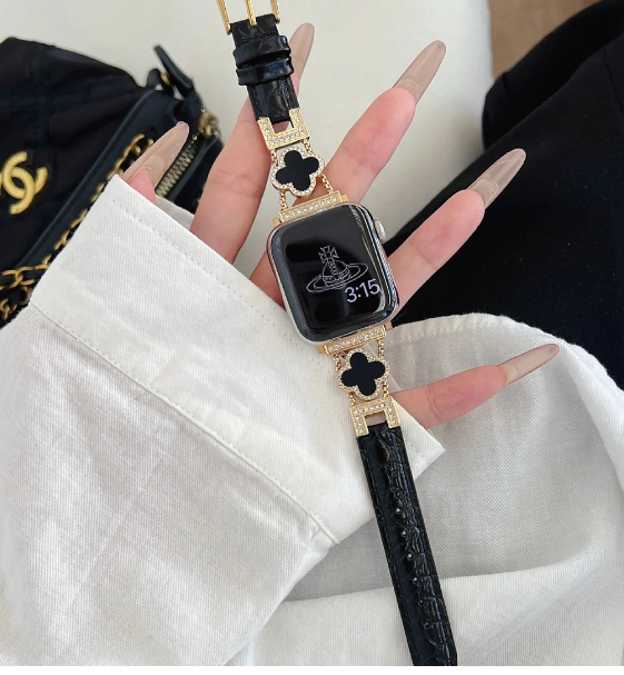 Crocodile Pattern Leather Strap