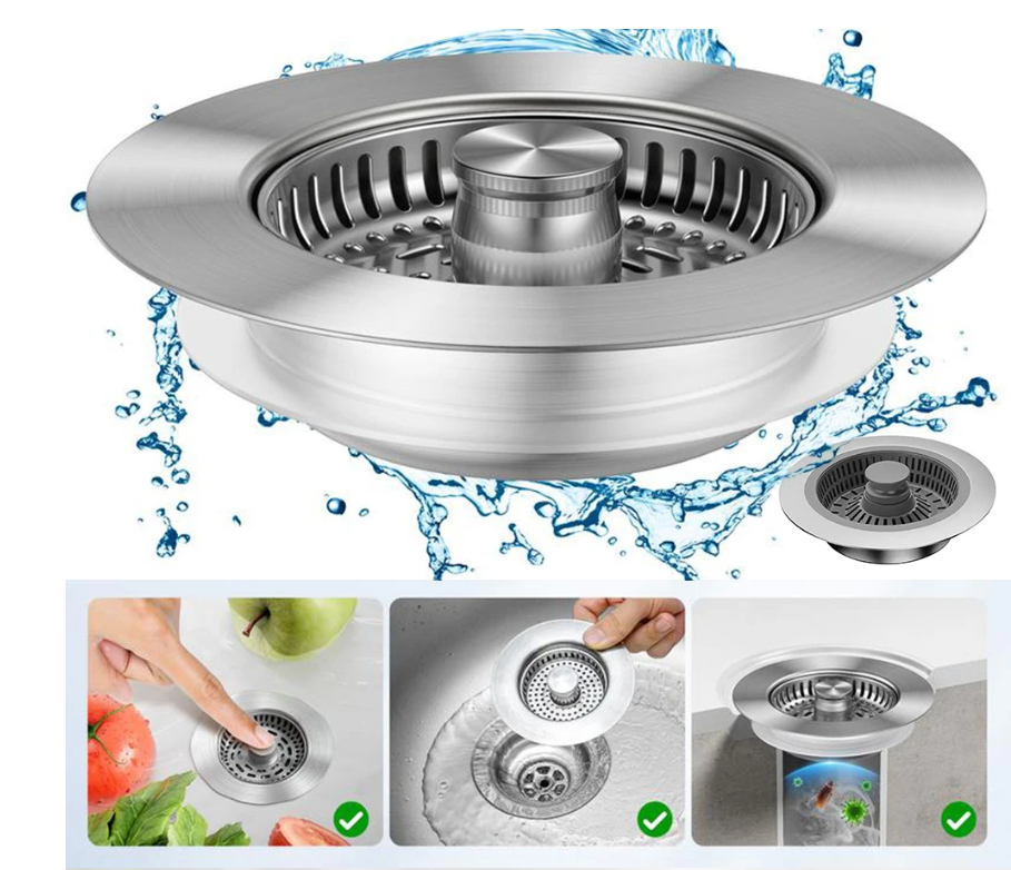 3-In-1 Sink Drain