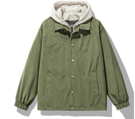 Hong Kong Style Leisure Original China-Chic Sports Couple Unisex Hooded Jacket Men's Jacket Men's Suede Jacket