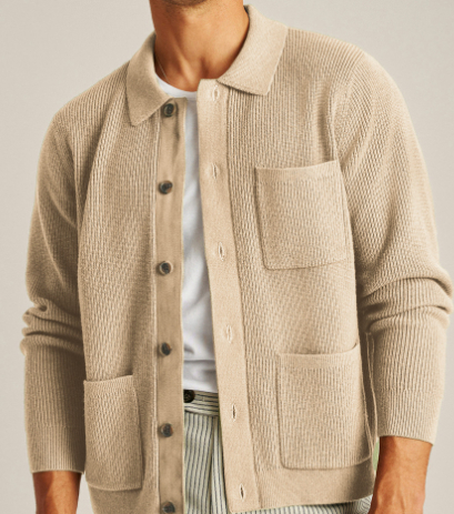 Men's Luxury Knit Cardigan - Green