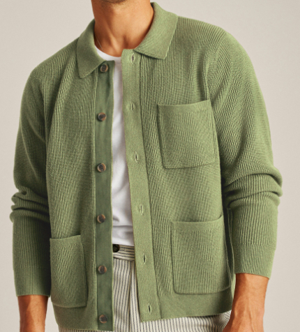 Men's Luxury Knit Cardigan - Brown