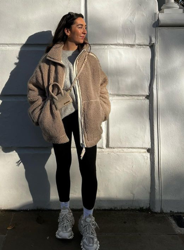 Abrigo de felpa Teddy Puffer 4