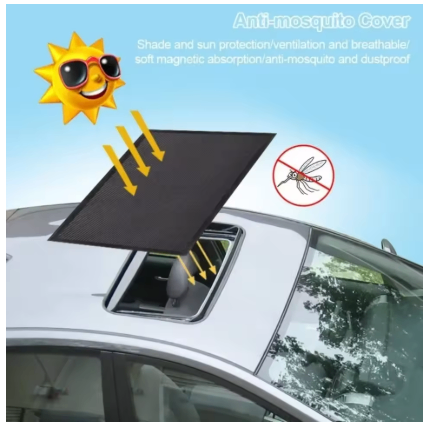 Car sunroof mosquito proof and sunshade screen window image