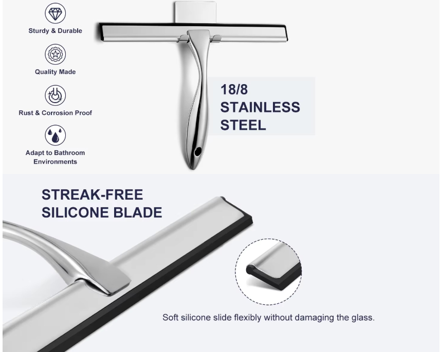Stainless Steel Glass Squeegee Image 2