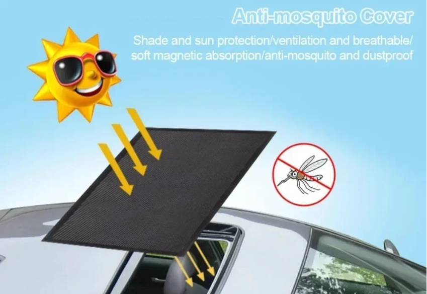 Car sunroof mosquito proof and sunshade screen window
