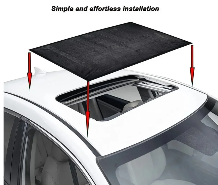 Car sunroof mosquito proof and sunshade screen window