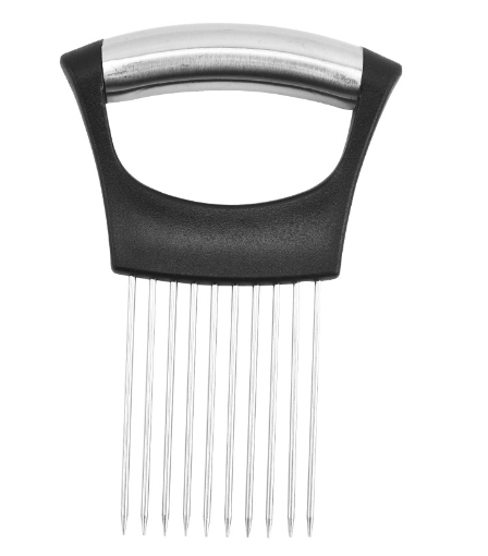 AccuSlice? Onion Potato Vegetable Meat Holder Slicer Stainless Steel