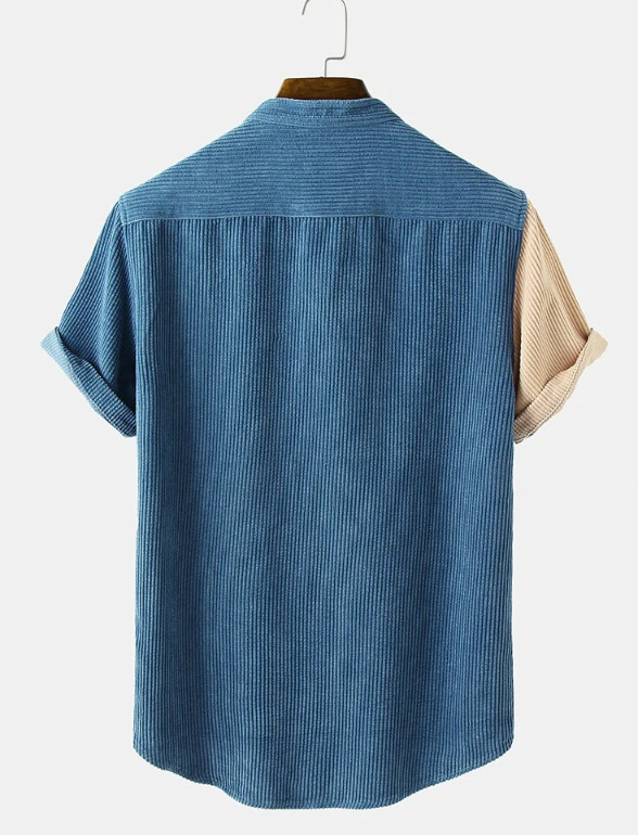 Kurz?rmliges Kord Hemd für Herren