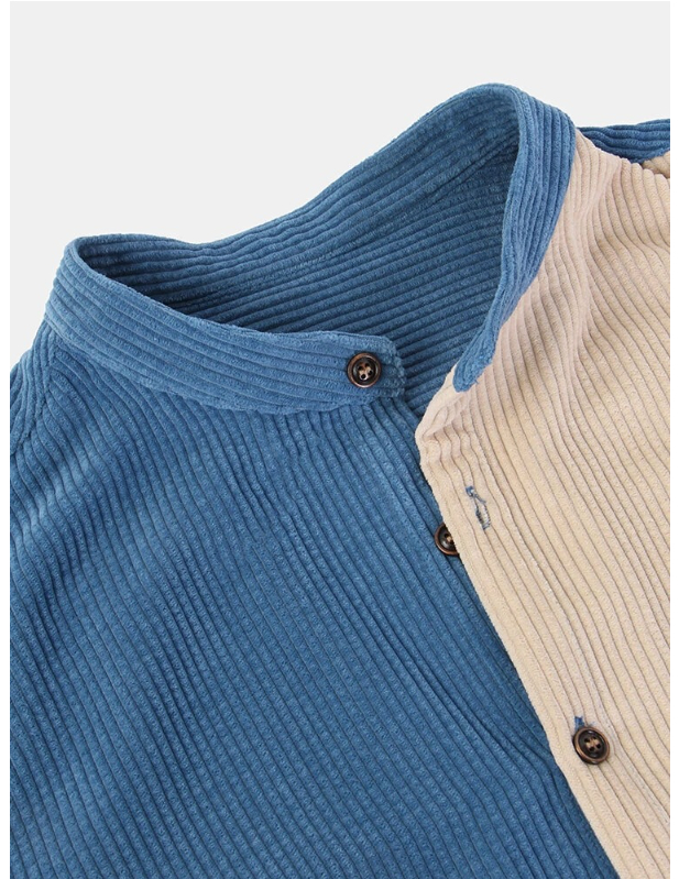 Kurz?rmliges Kord Hemd für Herren