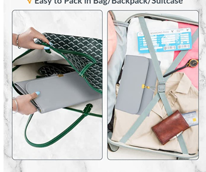 Folding jewelry bag travel portable jewelry storage bag