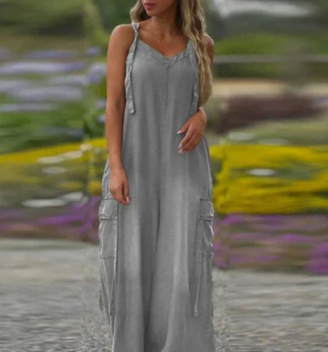 New summer jumpsuit loose and comfortable casual pants