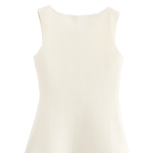 Fashionable and simple gold single-breasted knitted vest top