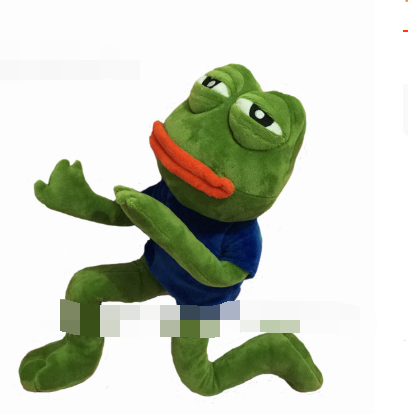 42cm Magic Expression Pepe The Frog Sad Frog Plush 4chan Meme Dolls Stuffed Animal Toy Gift