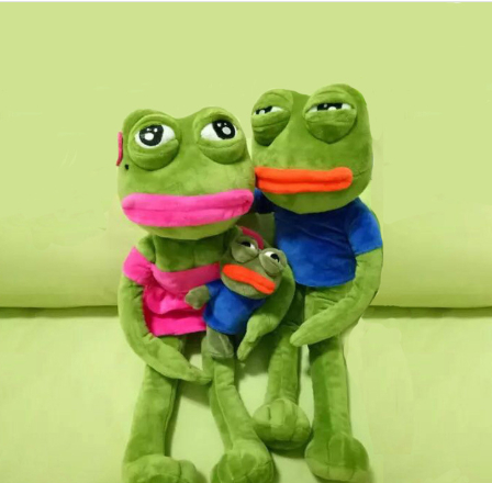 42cm Magic Expression Pepe The Frog Sad Frog Plush 4chan Meme Dolls Stuffed Animal Toy Gift