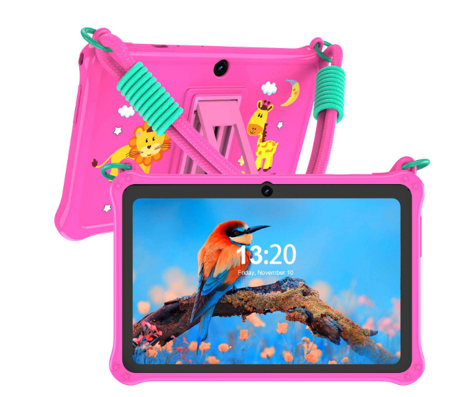 Tablet Para Niñas Pritom 7'' 32GB y 4GB de memoria RAM Android 13 Tableta Con Funda Color Rosa