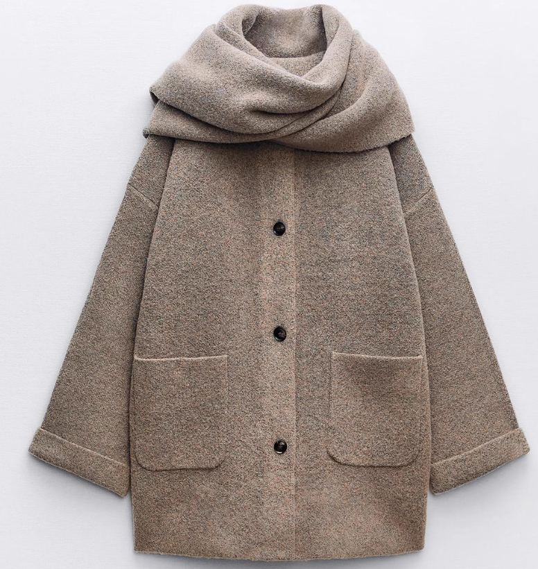 Knitted overcoat coat