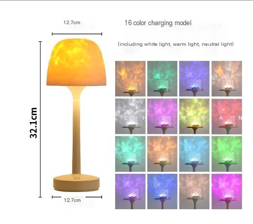 Atmosphere table lamp romantic fun gift projection remote control night light