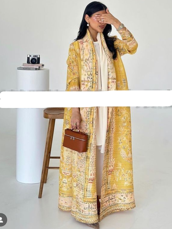 Marigold Meadows Abaya | EL DESIGNS