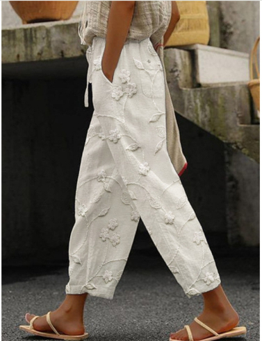 Women's cotton and linen pants