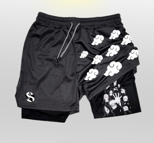 Double layer sports shorts