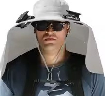 Dayan Sunscreen Sun Hat Outdoor Sunshade Big Shawl Neck Protection Hat Large Wind Power Rechargeable Solar Dual Fan Hat