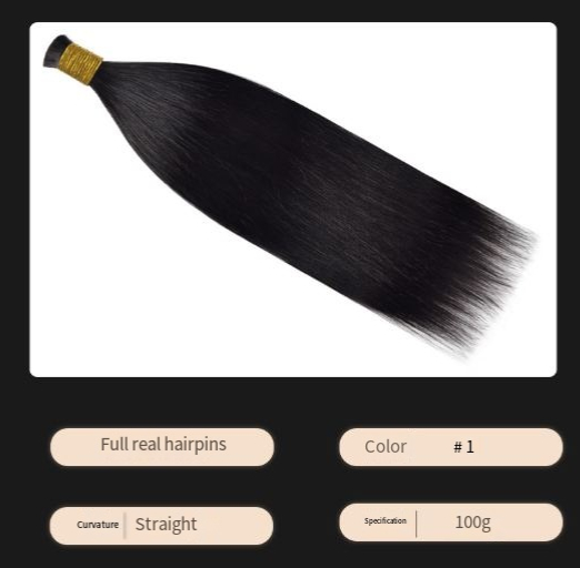 Real Hair Handlebar Hair Bundle