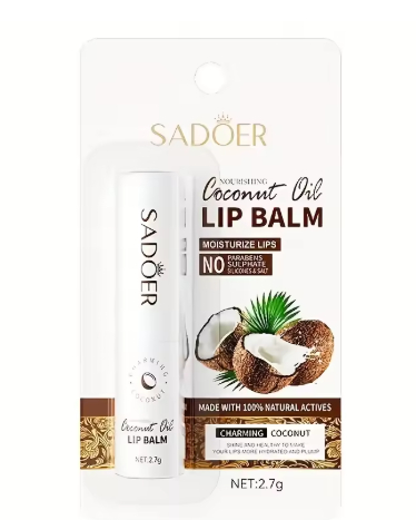 Coconut Lip Balm - Lasting Nourishment and Moisture for Men and Women - Daily Care Lip Balm