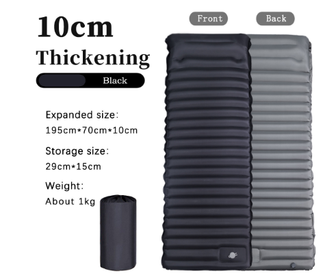 Outdoor Inflatable Travel TPU Foot Sleeping Mat Bed image
