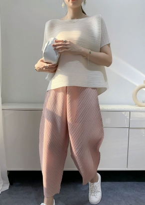 Wrinkled pants, women's banana pants, fashionable and versatile, pleated pants, comfortable and casual, loose and wide leg pants, 9% KK, niche