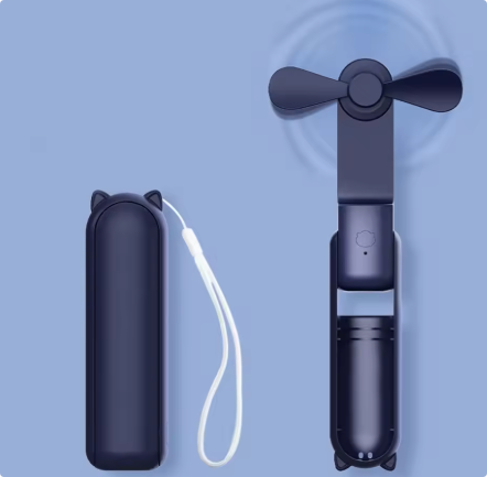 USB charging long battery life mini fan portable two in one fan image
