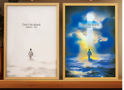 Lights, picture frames, crosses, redemption angels, and night lights decorated with simple study illuminated paintings