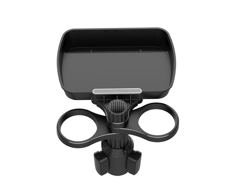 Dual Cup Holder Expander Adjustable for 360°Rotating Multifunctional Car Seat Cup Holder Snack Tray Drink Holder