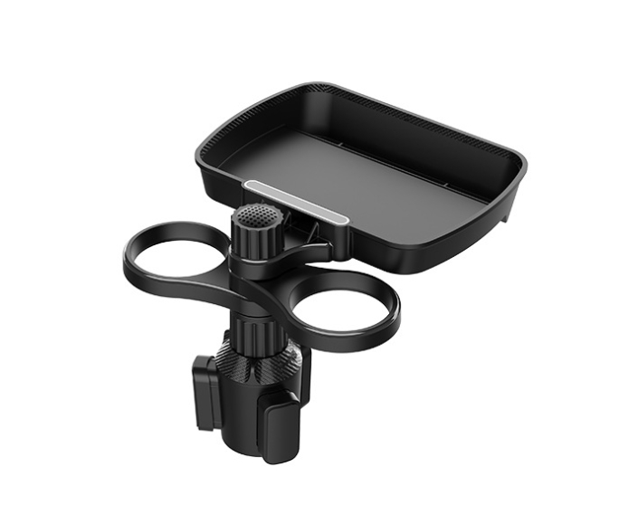 Dual Cup Holder Expander Adjustable for 360°Rotating Multifunctional Car Seat Cup Holder Snack Tray Drink Holder