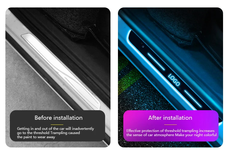 Colorful light sensor lamp without wiring atmosphere lamp