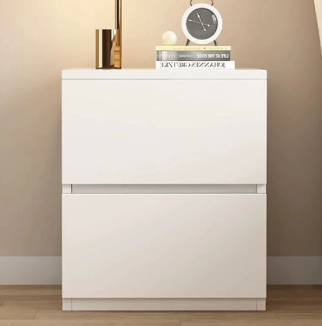 Bedroom Home Light Luxury Bedside Cabinet Storage Rack Storage Cabinet Bedside Cabinet Simple Modern Small Solid Wood image
