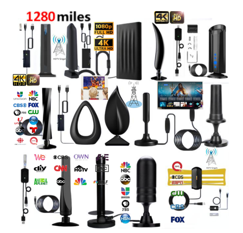 4K TV antenna cross-border DVB-T high gain high-definition DTMB digital indoor ISDB -T antenna 120 miles