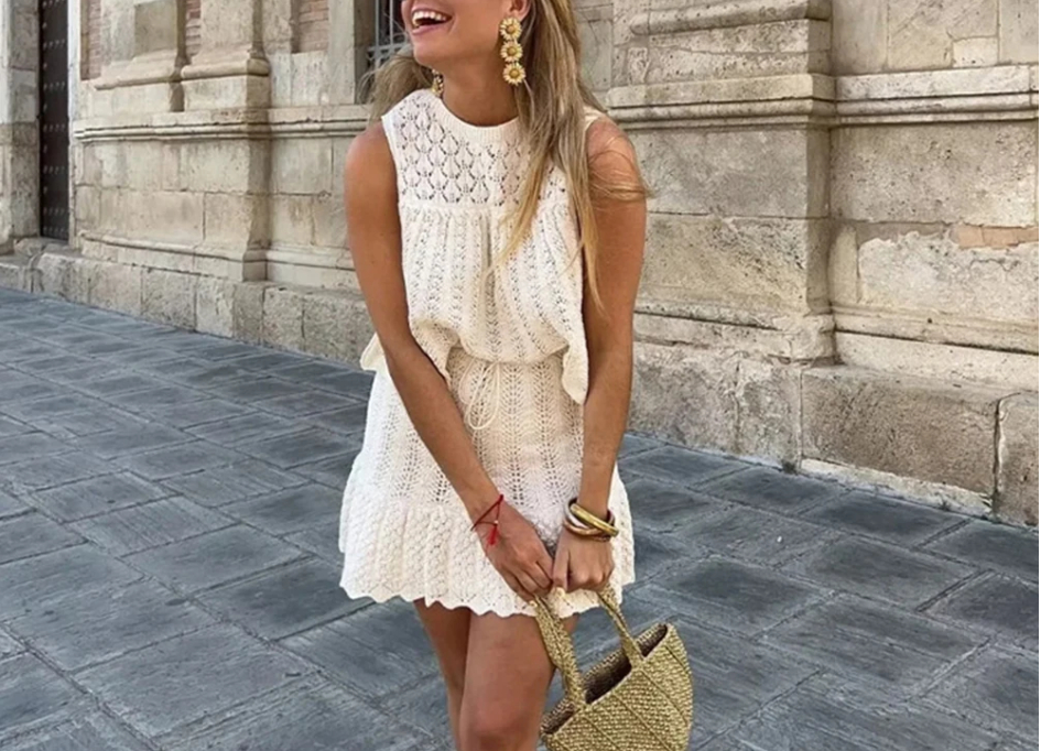 Women's Mesh Sleeveless Knit Vest Top