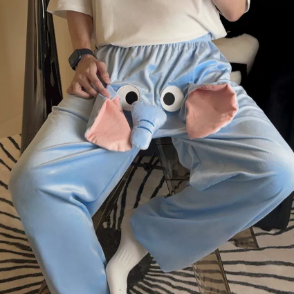 Stretch chicken shorts for girls can squeak and glow in the dark summer shorts for boyfriends and couples, funny elephant shorts