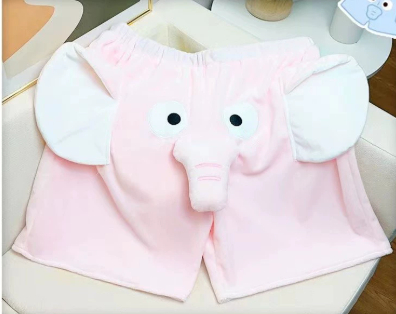 Stretch chicken shorts for girls can squeak and glow in the dark summer shorts for boyfriends and couples, funny elephant shorts